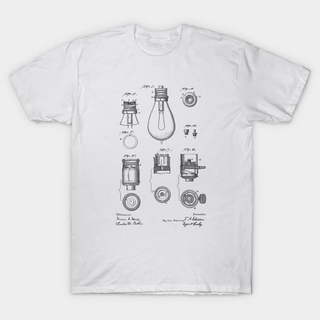 Light Bulb vintage patent drawing T-Shirt by skstring